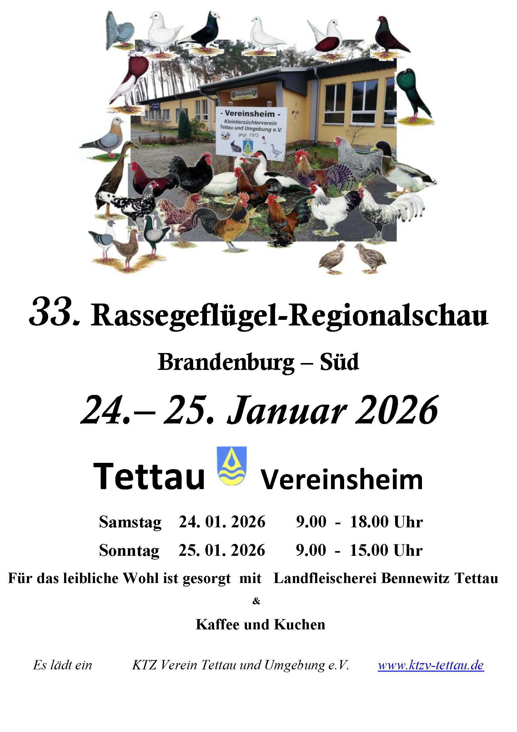 Tettau Rassegeflügelausstellung Januar 2026